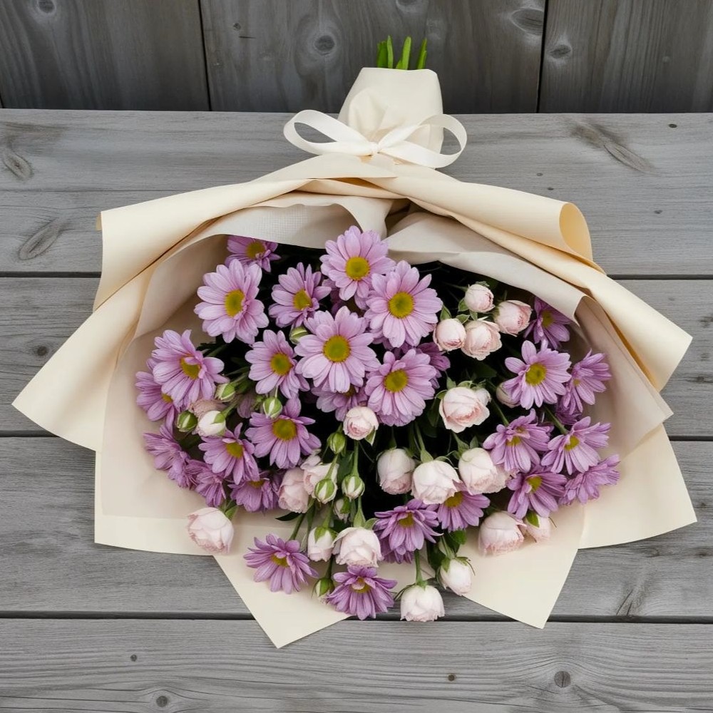 Букет цветов из: Розы и Хризантемы в Гидроузел