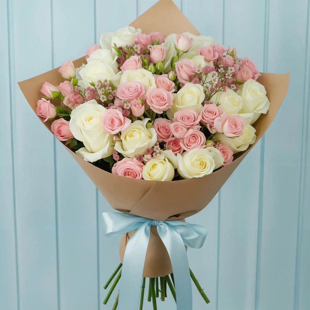 Букет цветов из: Розы в Гидроузел