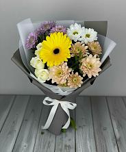 Букет цветов из:  Розы, Герберы и Хризантемы в Гидроузел