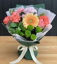 Букет цветов из:  Гвоздики, Розы, Герберы и Хризантемы в Гидроузел
