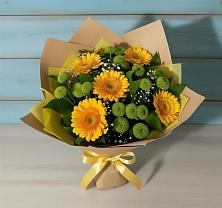 Букет цветов из:  Герберы и Хризантемы в Гидроузел