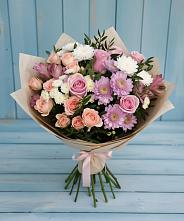 Букет цветов из:  Хризантемы, Розы и Альстромерии #REPLACE_PRED# Гидроузел