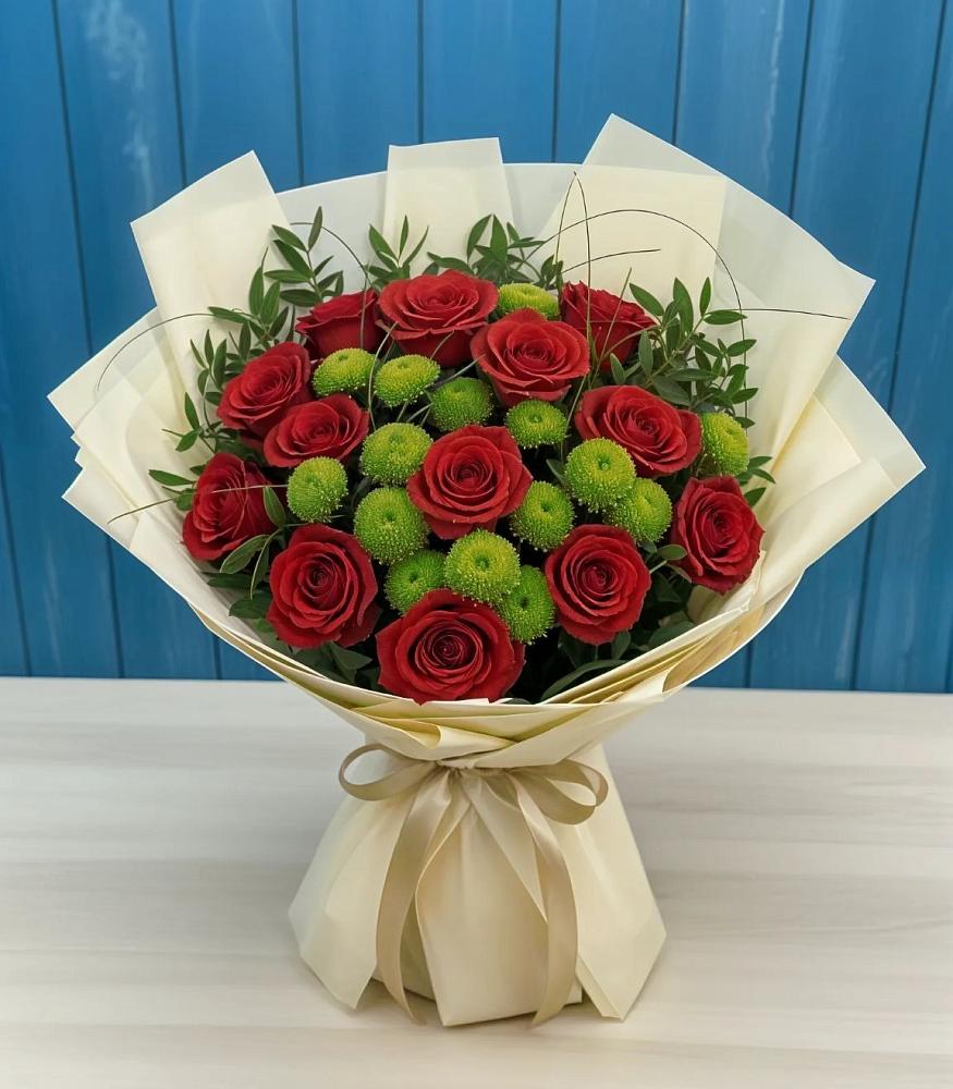 Букет цветов из: Розы и Хризантемы в Гидроузел