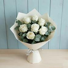 Букет Белые розы в Эвкалипте #REPLACE_PRED# Гидроузел