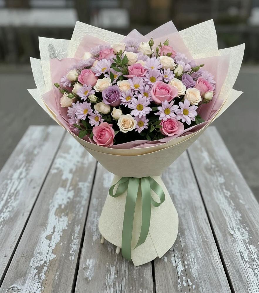 Букет цветов из: Розы и Хризантемы в Гидроузел